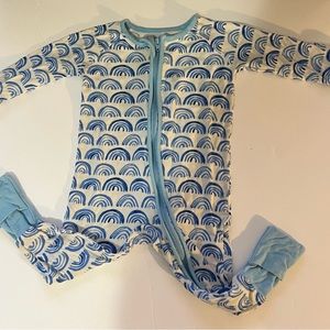Little Sleepies Pajamas 0-3 Months Blue RainbowsZippy Pre-owned